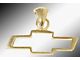 Open Bowtie Emblem Pendant; 14K Gold