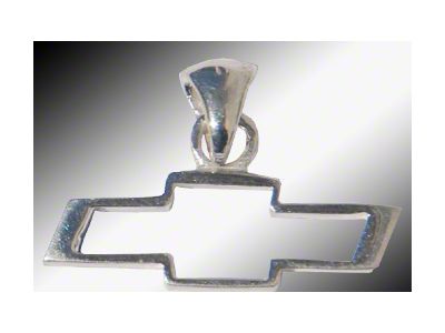 Open Bowtie Emblem Pendant; Sterling Silver