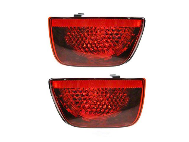 Outer Tail Lights; Chrome Housing; Red Lens (10-12 Camaro RS; 2013 Camaro)