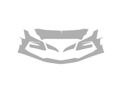 Paint Protection PPF Pre-Cut Kit; Front Bumper Part 2; Gloss (20-24 Camaro SS Coupe)