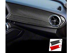 Passenger Dashboard Cover; Red Carbon Fiber (16-24 Camaro)