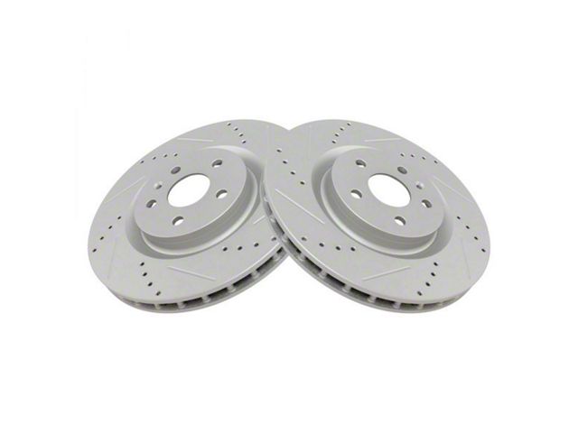Performance Drilled and Slotted Rotors; Front (10-15 Camaro SS)