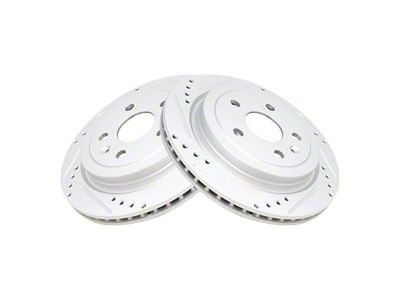 Performance Drilled and Slotted Rotors; Rear Pair (10-15 Camaro LS, LT)