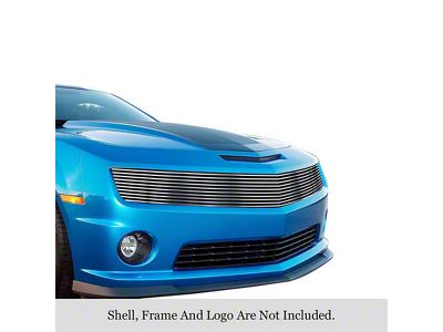Phantom Style Stainless Steel Billet Upper Grille Overlay; Hairline Silver (10-13 Camaro, Excluding ZL1)