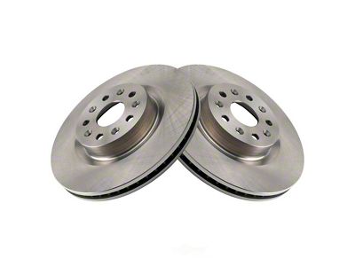 Plain Vented Rotors; Front Pair (16-24 Camaro SS w/ 4-Piston Front Calipers; 21-24 Camaro LT1)