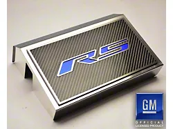 Polished Fuse Box Cover with Carbon Fiber RS Top Plate; Solid Bright Red (16-24 Camaro LT w/ RS Package)