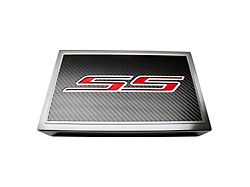 Polished Fuse Box Cover with Carbon Fiber SS Top Plate; Red Carbon Fiber (16-24 Camaro SS)