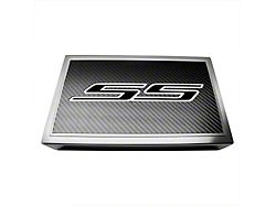 Polished Fuse Box Cover with Carbon Fiber SS Top Plate; Black Solid (16-24 Camaro SS)