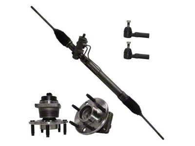 Power Steering Rack and Pinion with Wheel Hub Assemblies and Outer Tie Rods (98-02 Camaro)