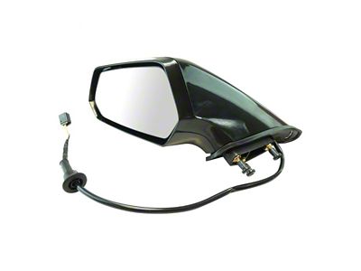 Powered Heated Mirror without Auto Dimming; Paint to Match Black; Driver Side (10-15 Camaro)