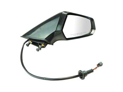 Powered Heated Mirror without Auto Dimming; Paint to Match Black; Passenger Side (10-15 Camaro)