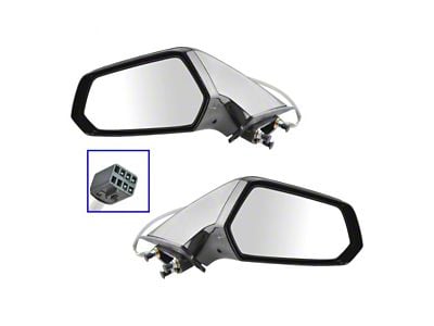 Powered Heated Mirrors without Auto Dimming; Paint to Match Black (10-15 Camaro)