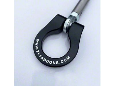 Premium Stealth Tow Hook with Black D-Ring; Rear (10-13 Camaro SS)