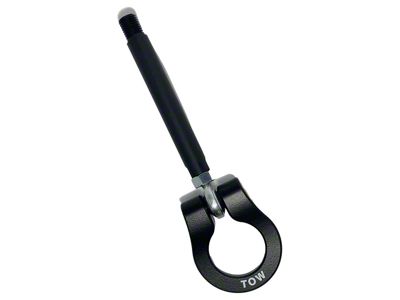 Premium Stealth Tow Hook with Cerakote Black Shaft and Black D-Ring; Front (19-24 Camaro LT, LT1)