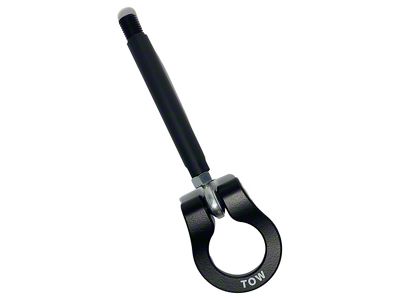 Premium Stealth Tow Hook with Cerakote Black Shaft and Black D-Ring; Rear (16-18 Camaro; 19-24 Camaro SS, ZL1)