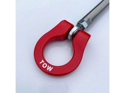 Premium Stealth Tow Hook with Red D-Ring; Front (16-18 Camaro; 19-24 Camaro SS, ZL1)