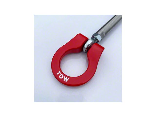 Premium Stealth Tow Hook with Red D-Ring; Front and Rear (10-13 Camaro SS)