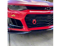 Premium Stealth Tow Hook with Red D-Ring; Rear (16-18 Camaro; 19-24 Camaro SS, ZL1)