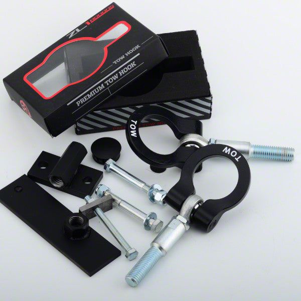 Camaro Premium Stealth Tow Hook With Cerakote Black Shaft And Paintable D-Ring; Front (19-24