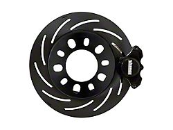 Pro II M/D 2-Piston Front Brake Kit with Slotted Rotors; Black Calipers (98-02 Camaro)