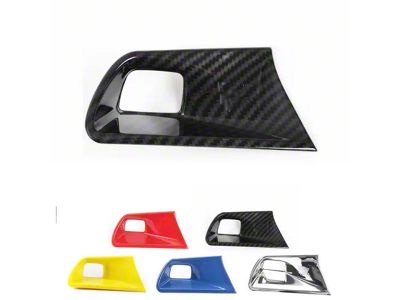 Push Button Start Trim Cover; Carbon Fiber (16-24 Camaro)