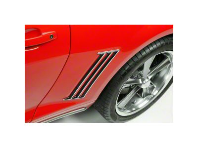 Quarter Molding Trim; Chrome and Black (10-15 Camaro)