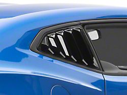 Quarter Window Louvers; Gloss Black (16-24 Camaro Coupe)