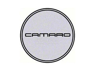 R15 Wheel Center Cap with Camaro Logo; Silver and Black (67-02 Camaro)