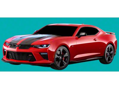 Rally Stripes; Red (16-18 Camaro SS Coupe)