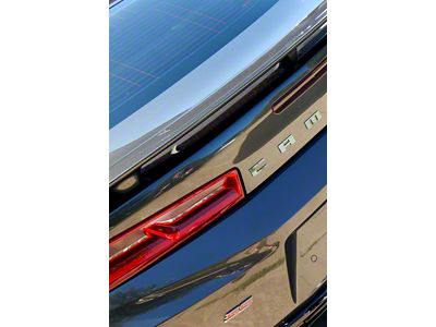 Rear Camaro Lettering; Onyx Steel (16-18 Camaro)