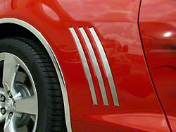 Rear Quarter Trim; Satin; Stainless; 6-Piece (10-13 Camaro)