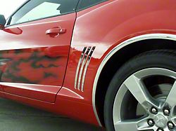Rear Quarter Trim; Polished; Stainless; 6-Piece (10-13 Camaro)