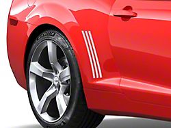 Rear Quarter Trim; Polished; Stainless; 6-Piece (10-13 Camaro)