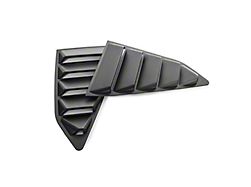 Rear Quarter Window Louvers; Matte Black (16-24 Camaro Coupe)