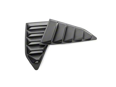 Rear Quarter Window Louvers; Matte Black (16-24 Camaro Coupe)