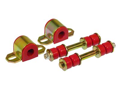 Rear Sway Bar and End Link Bushing Kit; 21mm; Red (93-02 Camaro)