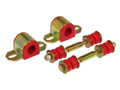 Rear Sway Bar and End Link Bushing Kit; 24mm; Red (93-02 Camaro)