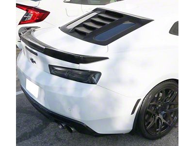 Rear Window Louvers; Carbon Fiber Print (16-24 Camaro Coupe)