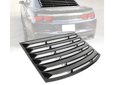 Rear Window Louvers; Gloss Black (10-15 Camaro Coupe)