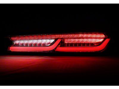 Renegade Series Sequential LED Tail Lights; Chrome Housing; Clear Lens (16-18 Camaro w/o RS Package)