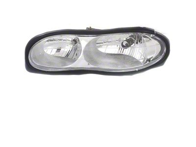 Replacement Halogen Headlight; Chrome Housing; Clear Lens; Driver Side (98-02 Camaro)