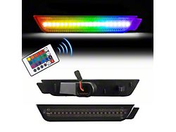 RGB Dynamic LED Side Markers with Remote; Smoked (10-15 Camaro)