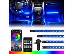 RGB Interior Light Strips with Cigarette Lighter Plug (Universal; Some Adaptation May Be Required)
