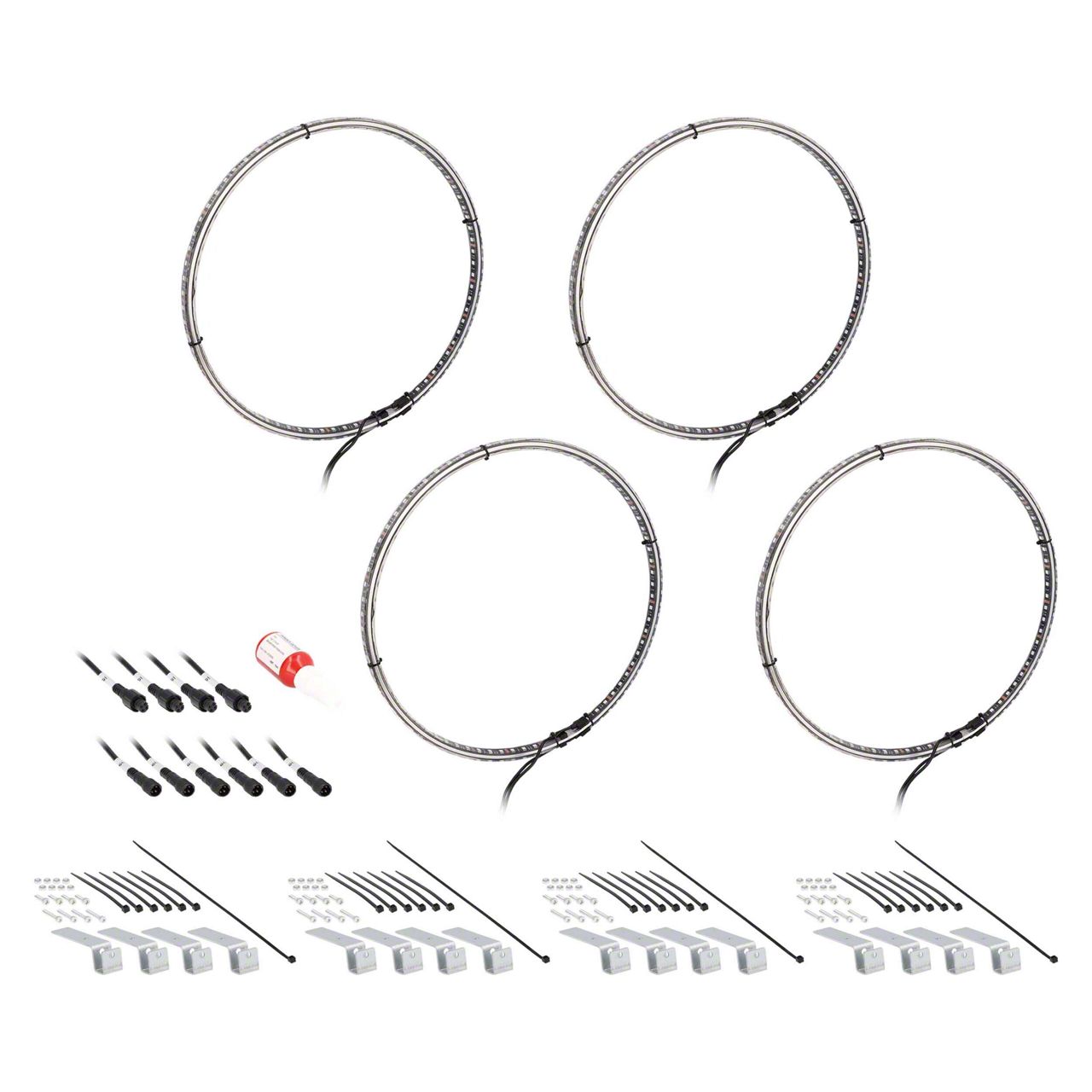 Camaro RGB Wheel Light Set; 17Inch (Universal; Some Adaptation May Be Required) Free Shipping