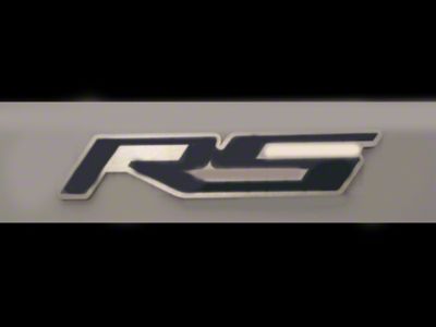 RS Emblem; Black Stainless Steel/Onyx Etched (10-23 Camaro)
