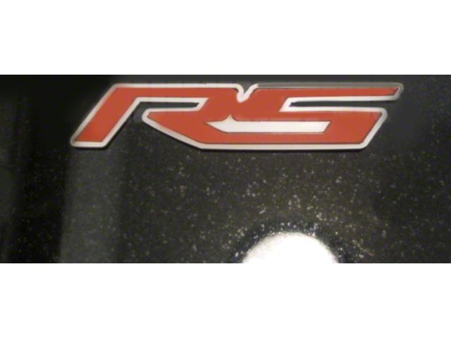 RS Emblem; Black Stainless Steel/Onyx Etched with Red Insert (10-24 Camaro)