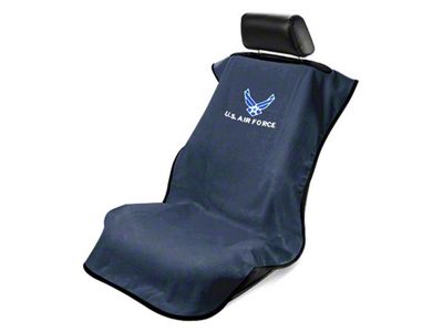 Seat Towel with Air Force Logo; Black (Universal; Some Adaptation May Be Required)