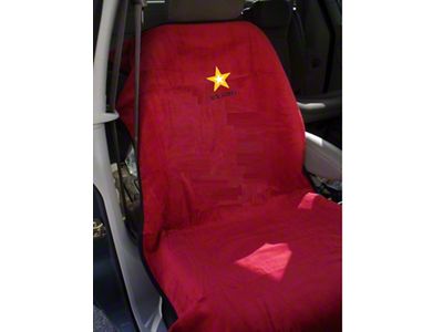 Seat Towel with Army Logo; Red (Universal; Some Adaptation May Be Required)