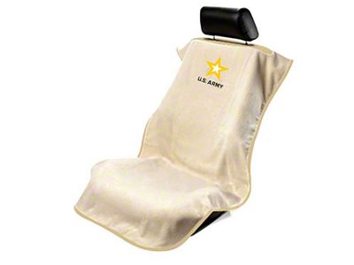 Seat Towel with Army Logo; Tan (Universal; Some Adaptation May Be Required)