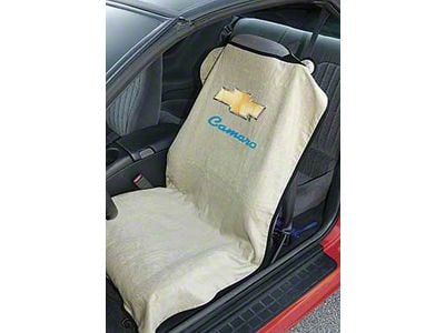 Seat Towel with Camaro Logo; Tan (Universal; Some Adaptation May Be Required)